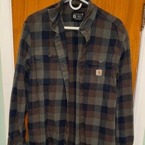 Carhartt Checkered Flannel Shirt in Blue and Brown